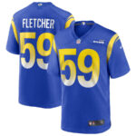 London Fletcher 59 Los Angeles Rams Men Game Retired Jersey - Royal