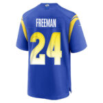 Royce Freeman 24 Los Angeles Rams 2023 Playoffs Patch Game Men Jersey - Royal