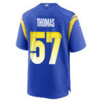 Zach Thomas 57 Los Angeles Rams 2023 Playoffs Patch Game Men Jersey - Royal