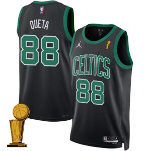 Neemias Queta 88 Boston Celtics 2024 FINALS CHAMPIONS Swingman Jersey - Statement Edition - Black