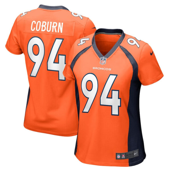Keondre Coburn 94 Denver Broncos Game Women Jersey - Orange