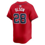 Matt Olson 28 Atlanta Braves Alternate Limited Men Jersey - Red