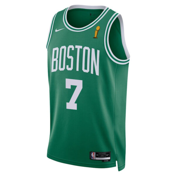 Jaylen Brown 7 Boston Celtics 2024 FINALS CHAMPIONS Jersey - Icon Edition - Kelly Green