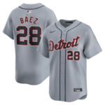 Javier Baez 28 Detroit Tigers Road Limited Men Jersey - Gray