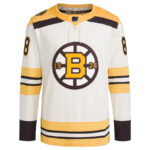 David Pastrnak 88 Boston Bruins Primegreen Men Jersey - Cream