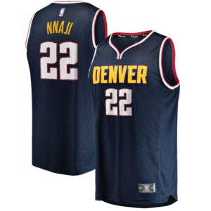 Zeke Nnaji Denver Nuggets Fanatics 2021/22 Fast Break Replica Jersey - Icon Edition - Navy
