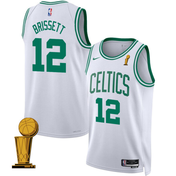 Oshae Brissett 12 Boston Celtics 2024 FINALS CHAMPIONS Swingman Jersey - Association Edition - White