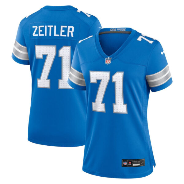 Kevin Zeitler 71 Detroit Lions Women's Game Jersey - Blue