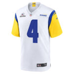 Jordan Fuller 4 Los Angeles Rams 2023 Playoffs Patch Game Men Jersey - White