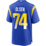 Merlin Olsen 74 Los Angeles Rams Men Game Retired Jersey - Royal