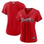 Atlanta Braves  Women's Alternate Replica Team Jersey - Red