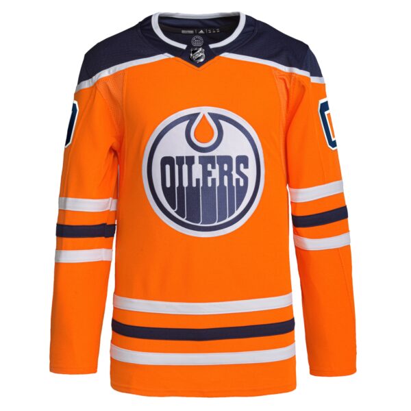 Edmonton Oilers adidas  Home  Primegreen Authentic Custom Jersey - Orange