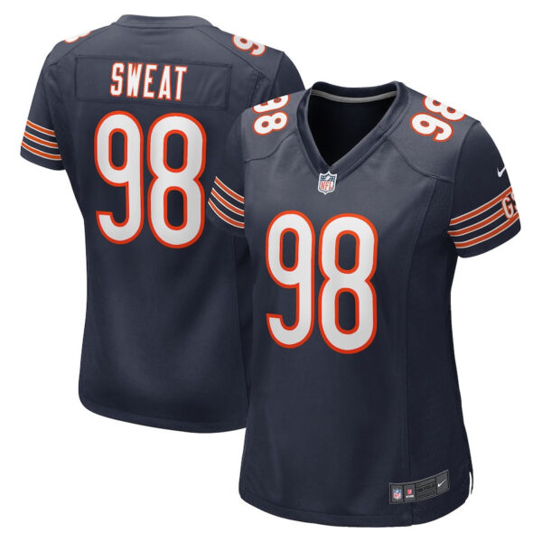 Montez Sweat 98 Chicago Bears Game Women Jersey - Navy