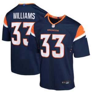 Javonte Williams 33 Denver Broncos Alternate Game YOUTH Jersey - Navy