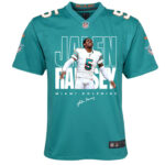 Jalen Ramsey 5 Signed Miami Dolphins Game YOUTH Jersey - Aqua