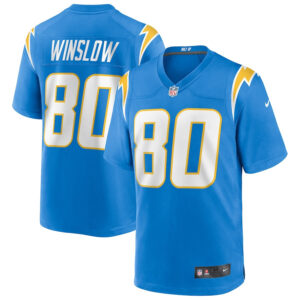 Kellen Winslow 80 Los Angeles Chargers Men Game Retired Jersey - Powder Blue