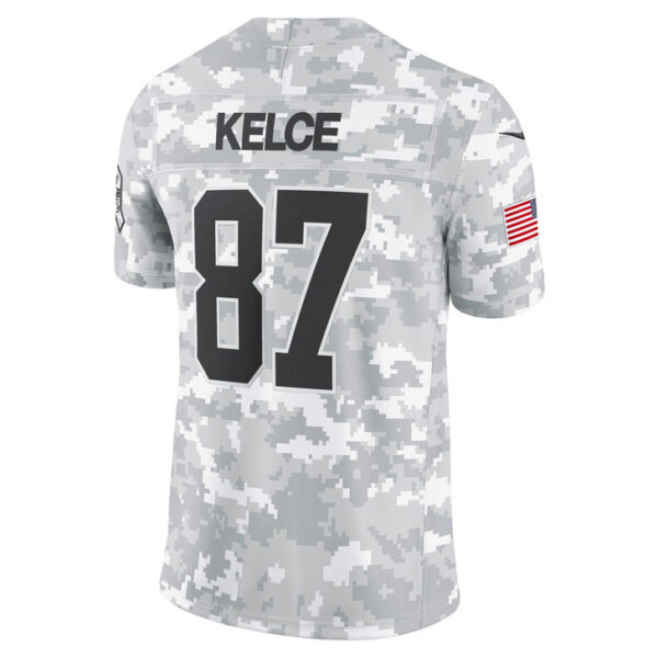 Travis Kelce Kansas City Chiefs 2024 Salute to Service Limited Jersey - Arctic Camo