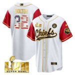 Nick Bolton 32 Kansas City Chiefs Super Bowl LVII Patch Flag Men Jersey - Color Sleeve
