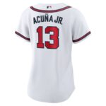 Ronald Acuna Jr. Atlanta Braves  Women's Home Replica Player Jersey - White