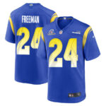 Royce Freeman 24 Los Angeles Rams 2023 Playoffs Patch Game Men Jersey - Royal