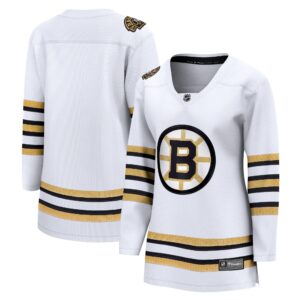 Boston Bruins Fanatics Women's 100th Anniversary Premier Breakaway Jersey - White