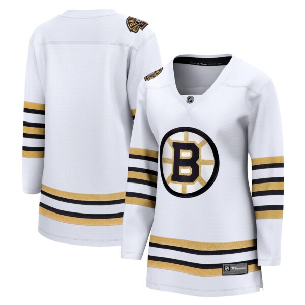 Boston Bruins Fanatics Women's 100th Anniversary Premier Breakaway Jersey - White