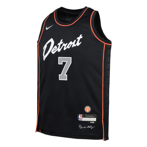 Killian Hayes 7 Detroit Pistons 2023/24 City Edition Swingman YOUTH Jersey - Black
