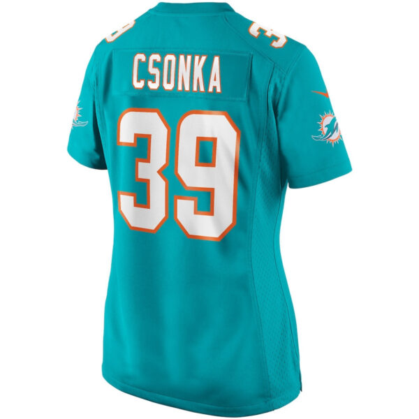 Larry Csonka 39 Miami Dolphins Women Game Retired Jersey - Aqua