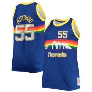 Dikembe Mutombo Denver Nuggets Mitchell & Ness Big & Tall 1991/92 NBA 75th Anniversary Diamond Swingman Jersey - Blue