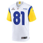 Austin Trammell 81 Los Angeles Rams 2023 Playoffs Patch Game Men Jersey - White