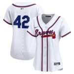 Atlanta Braves  Women's 2024 Jackie Robinson Day Home Limited Jerseyu00c2u00a0u00e2u20acu201c White