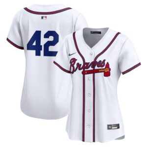 Atlanta Braves  Women's 2024 Jackie Robinson Day Home Limited Jerseyu00c2u00a0u00e2u20acu201c White