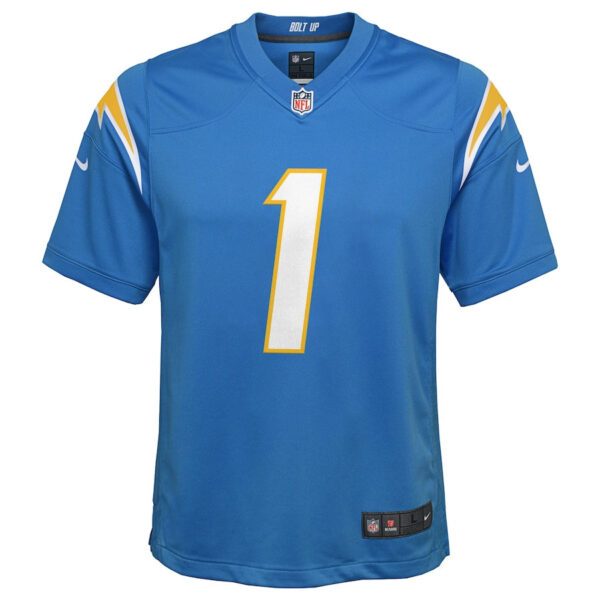 Joe Alt Los Angeles Chargers 2024 NFL Draft First Round Pick Player Game YOUTH Jersey - Powder Blue