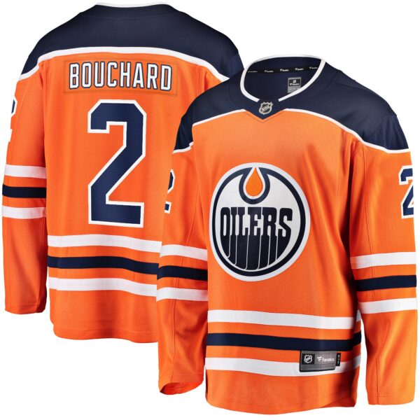 Evan Bouchard Edmonton Oilers Fanatics Home Breakaway Jersey - Orange