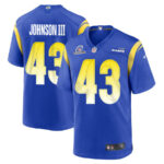John Johnson III 43 Los Angeles Rams 2023 Playoffs Patch Game Men Jersey - Royal