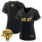 Miami Heat 2023 Finals Baseball Women Jersey - Black Limited