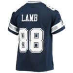 CeeDee Lamb 88 Dallas Cowboys Signed Glass Home Game YOUTH Jersey - Navy