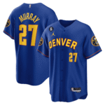 Jamal Murray 27 Denver Nuggets Baseball Men Jersey - Blue