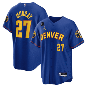 Jamal Murray 27 Denver Nuggets Baseball Men Jersey - Blue