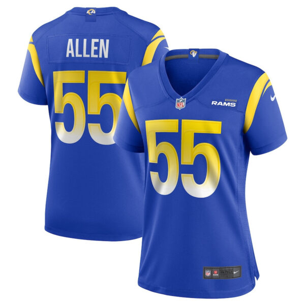 Brian Allen 55 Los Angeles Rams Women Game Jersey - Royal