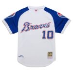 Chipper Jones Atlanta Braves Mitchell & Ness 2004 Cooperstown Collection Authentic Throwback Jersey - White