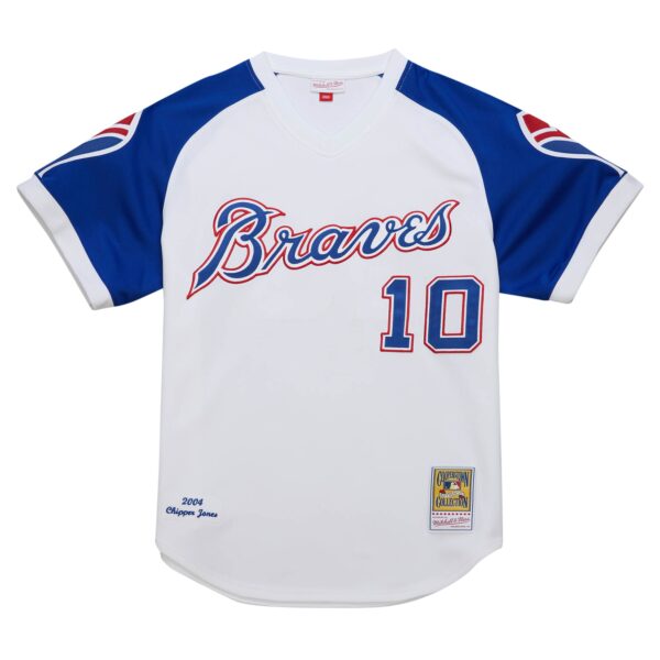 Chipper Jones Atlanta Braves Mitchell & Ness 2004 Cooperstown Collection Authentic Throwback Jersey - White