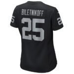 Fred Biletnikoff 25 Las Vegas Raiders Women Game Retired Jersey - Black