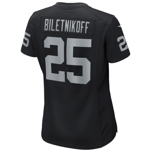 Fred Biletnikoff 25 Las Vegas Raiders Women Game Retired Jersey - Black