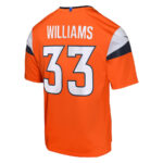 Javonte Williams 33 Denver Broncos Game YOUTH Jersey - Orange