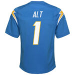 Joe Alt Los Angeles Chargers 2024 NFL Draft First Round Pick Player Game YOUTH Jersey - Powder Blue