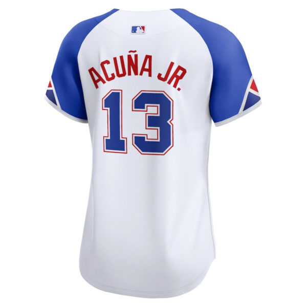 Ronald Acu?a Jr. 13 Atlanta Braves City Connect Limited Women Jersey - White