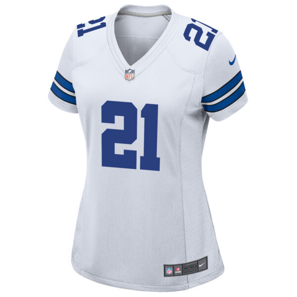 Ezekiel Elliott Dallas Cowboys  Women's Team Game Jersey - White