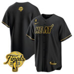 Miami Heat 2023 Finals Baseball Men Jersey - Black Gold