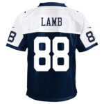 CeeDee Lamb 88 Dallas Cowboys Signed Glass Alternate Game YOUTH Jersey - Navy
